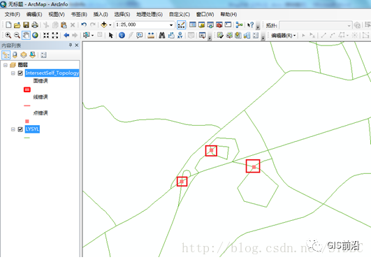 ArcGIS拓扑规则检查自相交要素详解