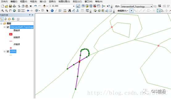 ArcGIS拓扑规则检查自相交要素详解