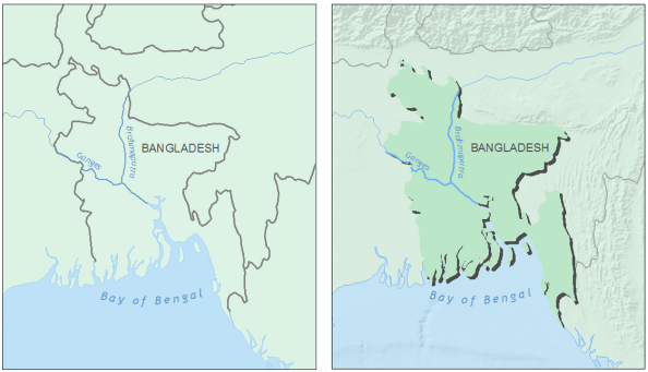 ArcGIS制图阴影效果